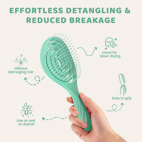 SHINLEA Hair Brush back view showing bristles