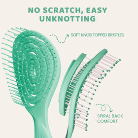 SHINLEA Hair Brush side view with ergonomic handle