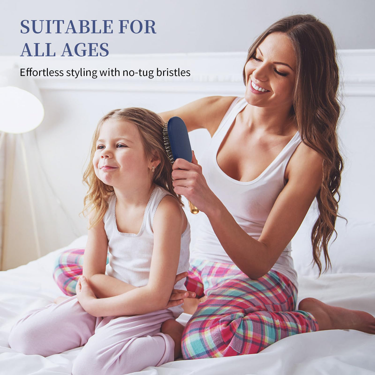 SHINLEA Large Paddle Brush in use on wet hair