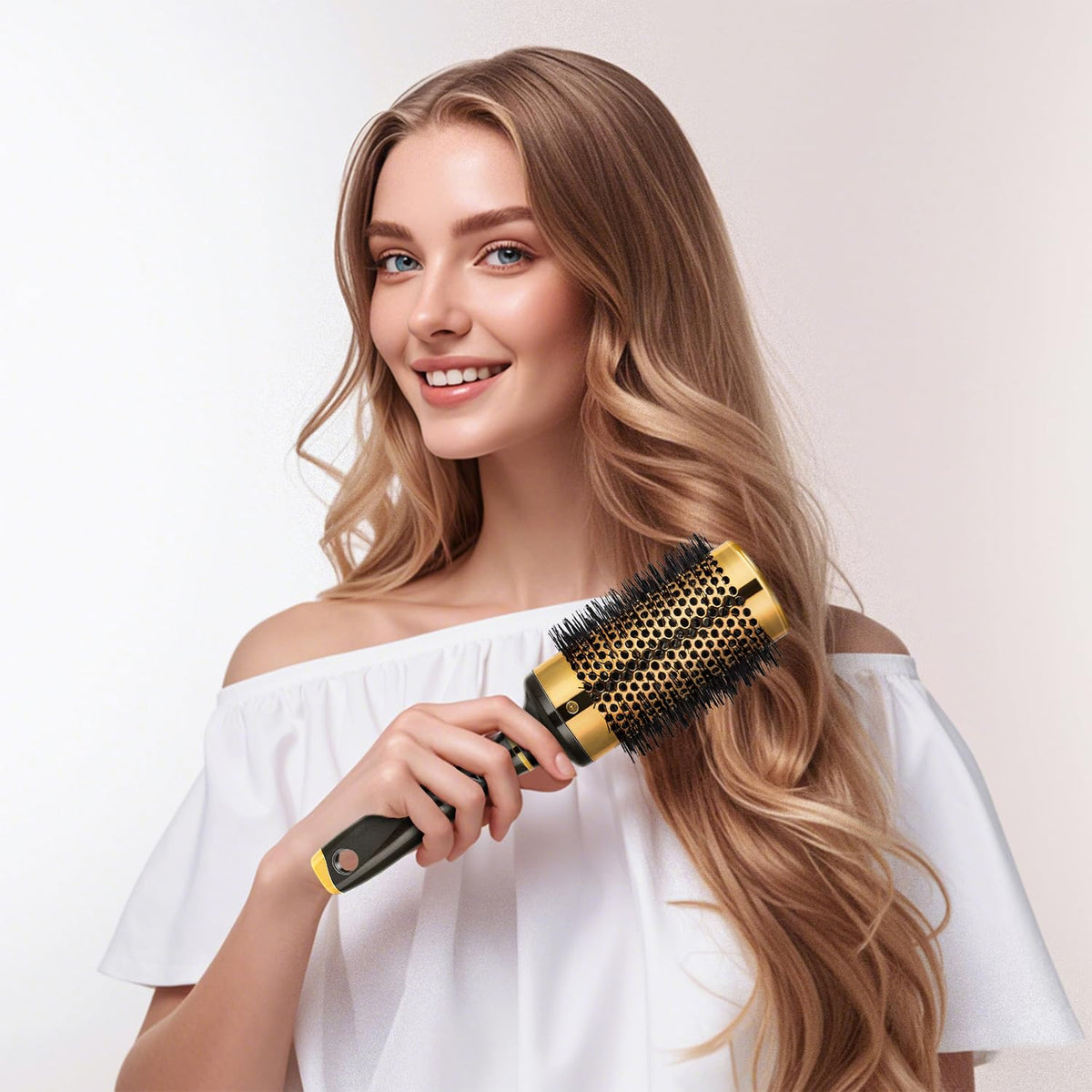 SHINLEA Large Round Brush showing honeycomb vent design