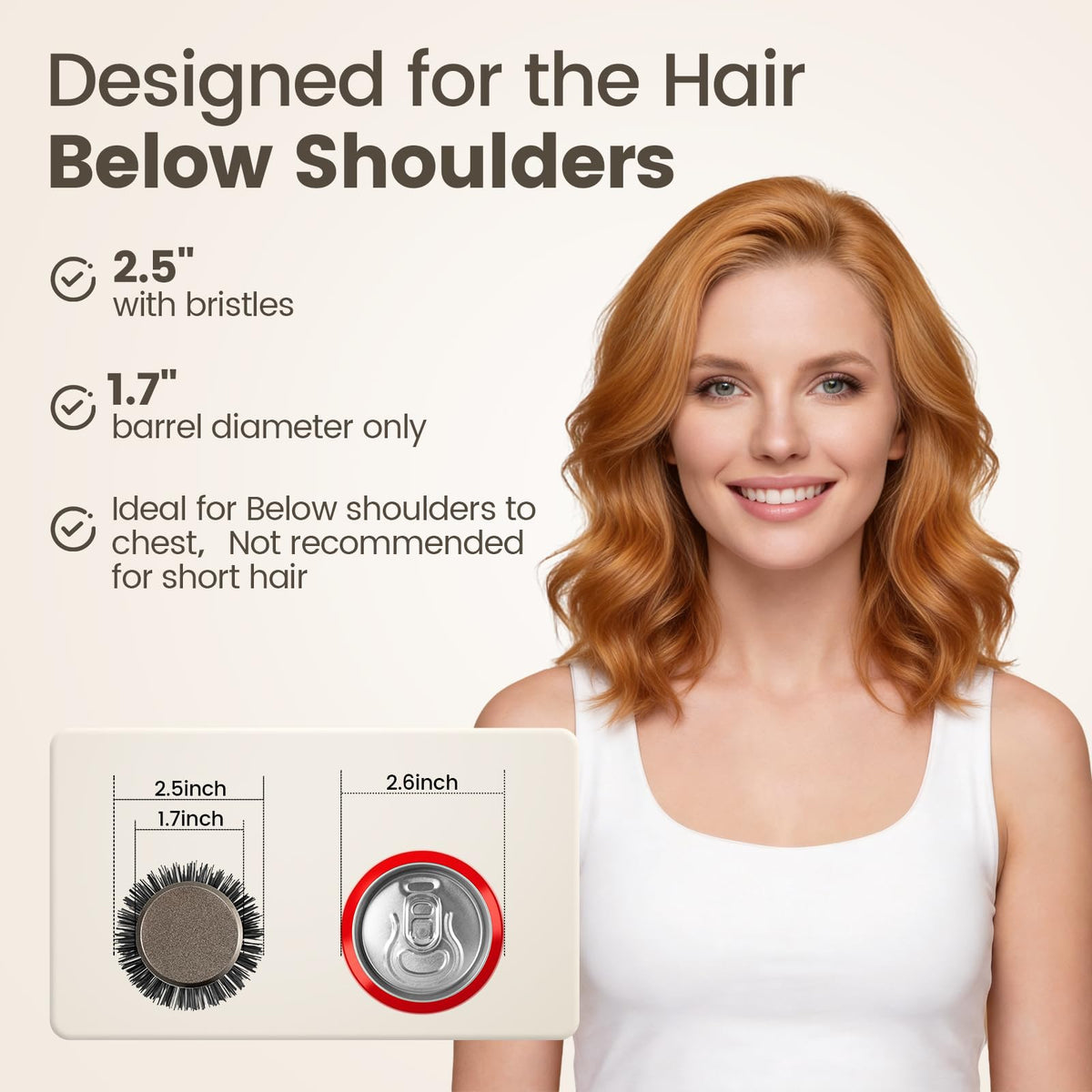 SHINLEA Round Hair Brush packaging and features