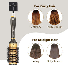 SHINLEA Round Hair Brush styling hair with curls