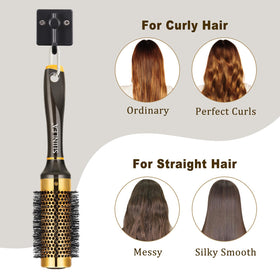 SHINLEA Small Round Brush beside a blow dryer
