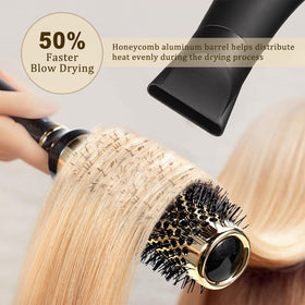 SHINLEA Small Round Brush styled with hair