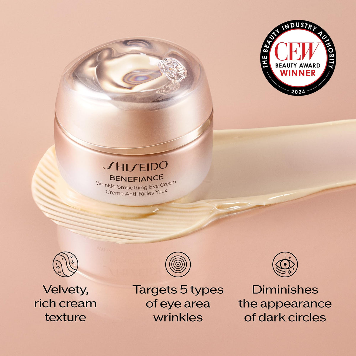 Shiseido Benefiance Eye Cream in a skincare routine setting