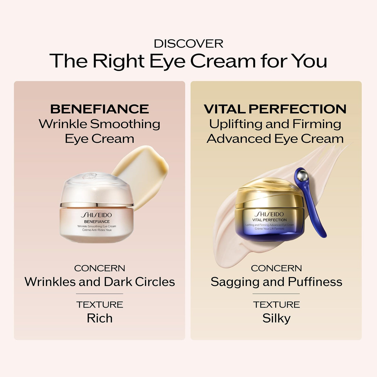 Shiseido Benefiance Eye Cream on a vanity with other beauty products