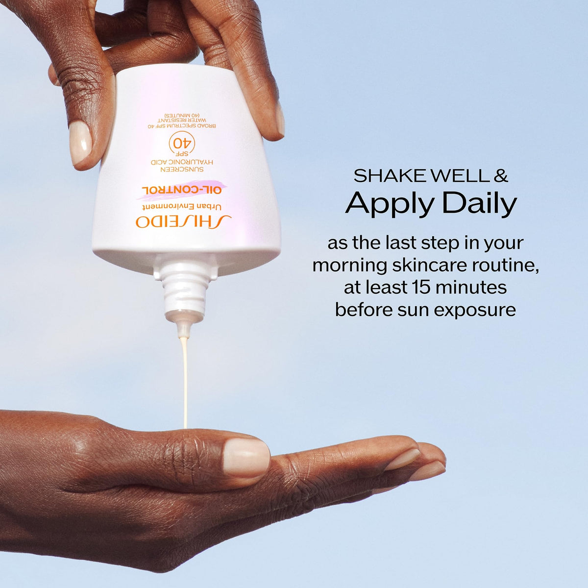 Shiseido Urban Environment Oil-Free Sunscreen with makeup products