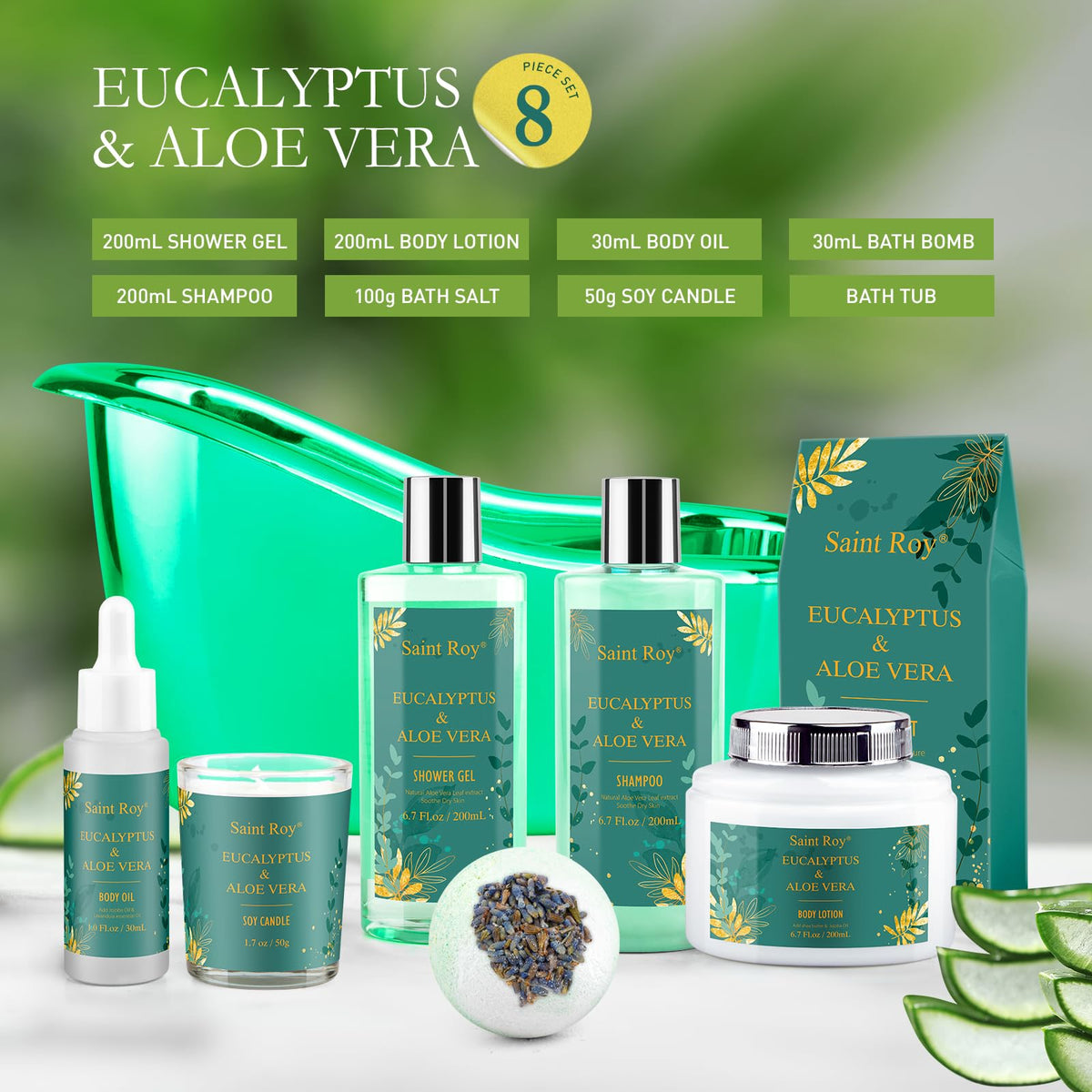 Shower Gel and Hair Care Shampoo from Saint Roy Spa Gift Basket