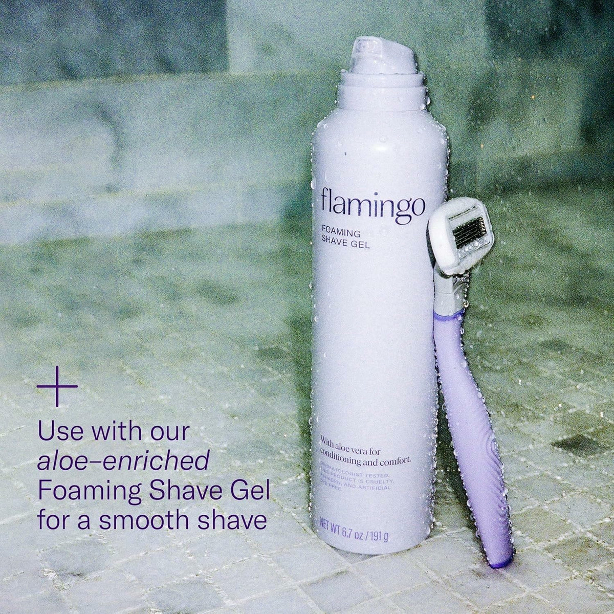 Shower holder for Flamingo shaving razor set