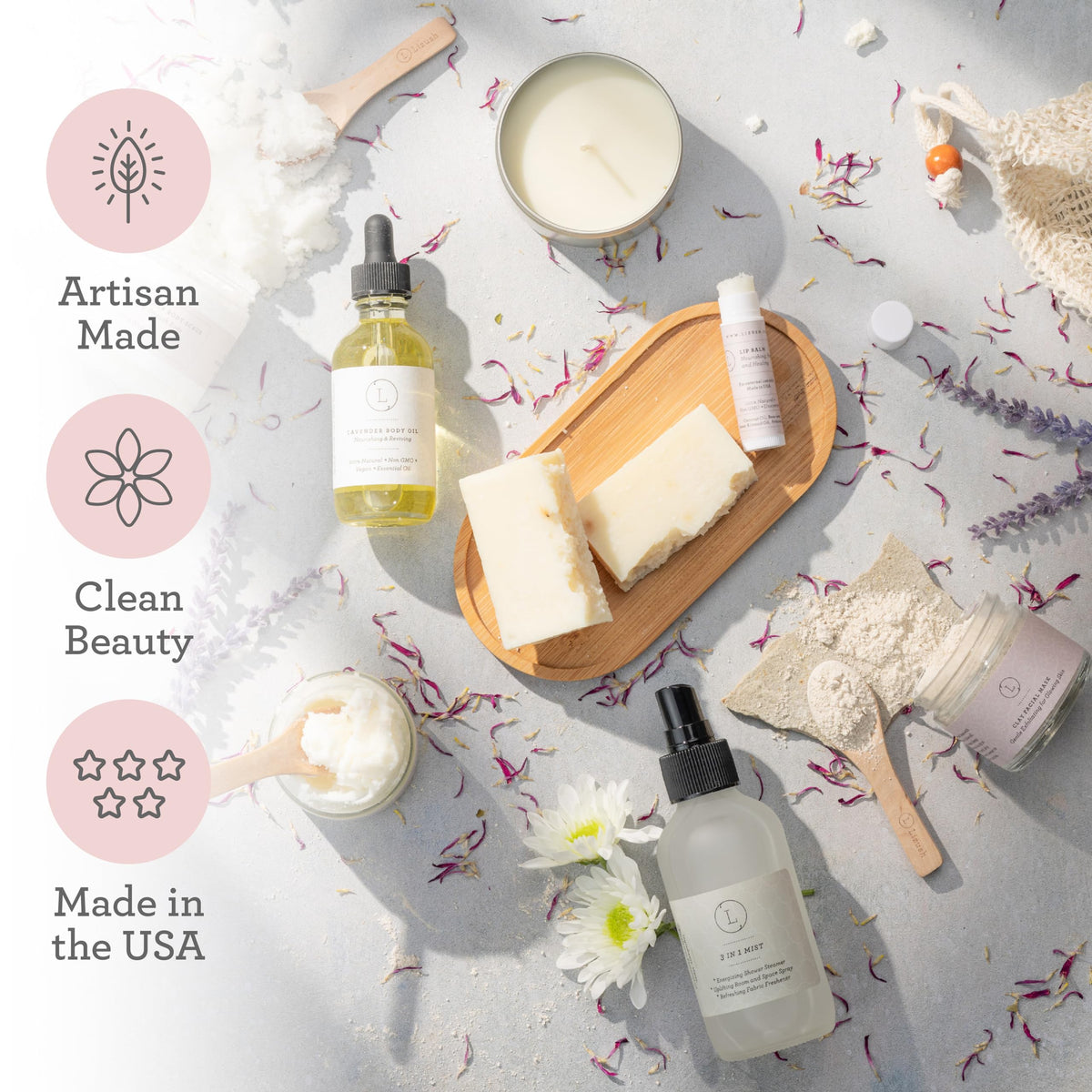 Shower mist from Lizush spa gift set