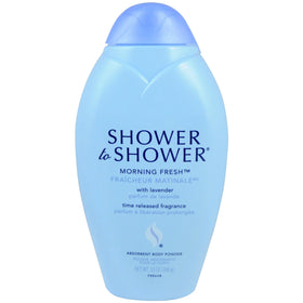 Shower To Shower Morning Fresh Body Powder front view, 13 oz