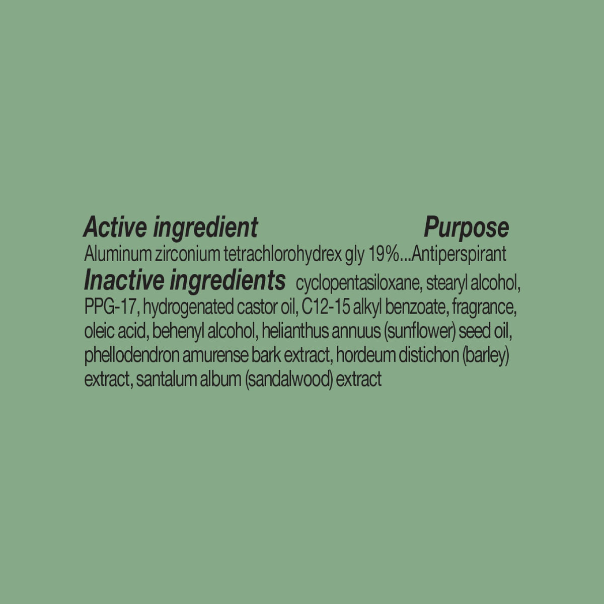 Showing Ban deodorant packaging and design