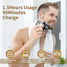 SHPAVVER 5-in-1 Electric Head Shaver with cleaning brush accessory