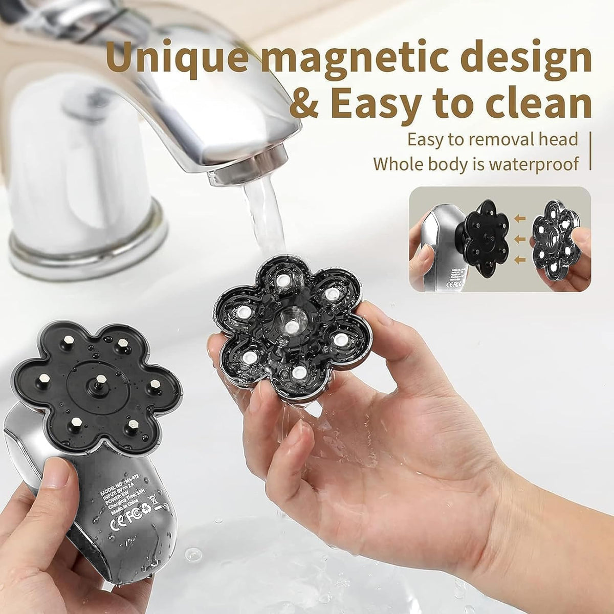 SHPAVVER 5-in-1 Electric Head Shaver with hair trimmer attachment