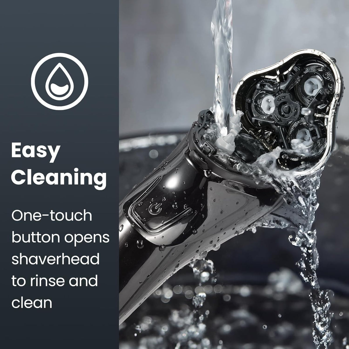 SHPAVVER Electric Razor demonstrating wet shaving