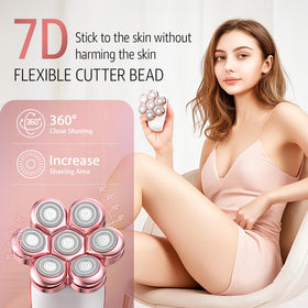 SHPAVVER Electric Razor in shower setting demonstrating waterproof feature