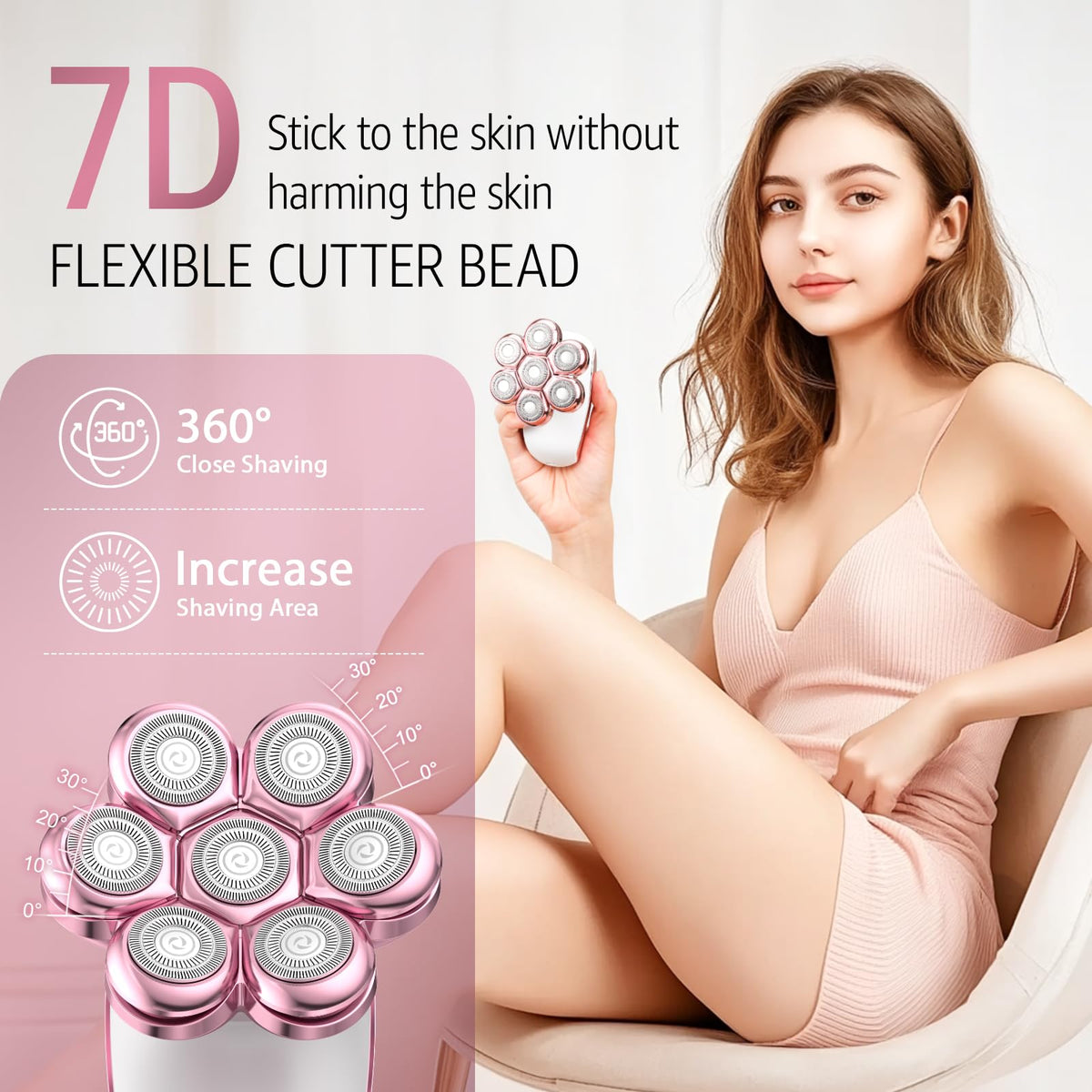 SHPAVVER Electric Razor with smart LED display close-up