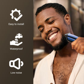 SHPAVVER ETHUP beard trimmer LED display showing battery level