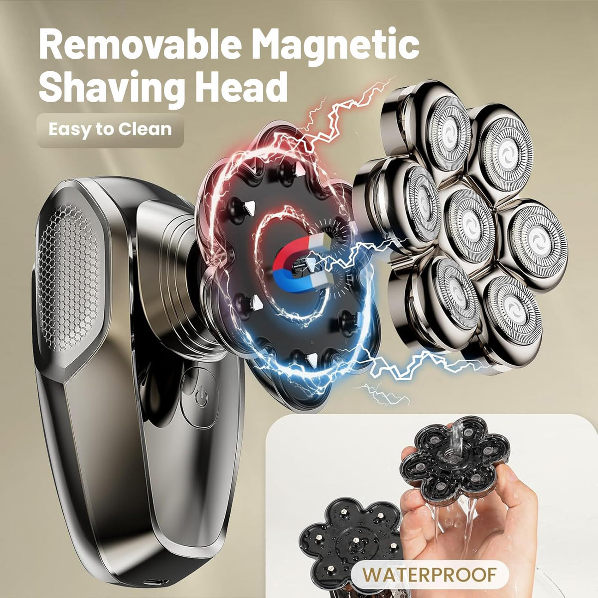 SHPAVVER ETHUP Electric Shaver side view showcasing ergonomic handle