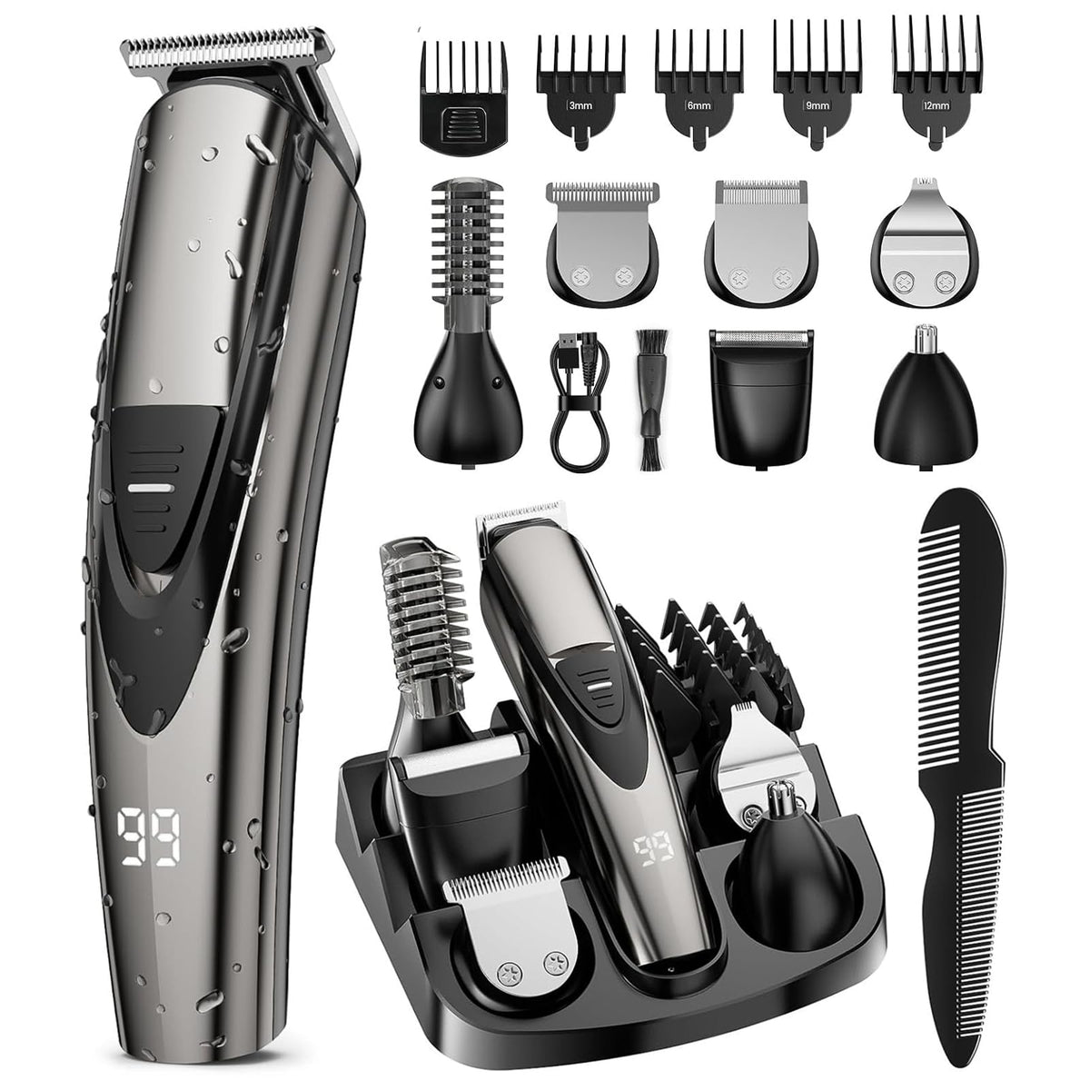 SHPAVVER ETHUP Rechargeable Beard Trimmer front view