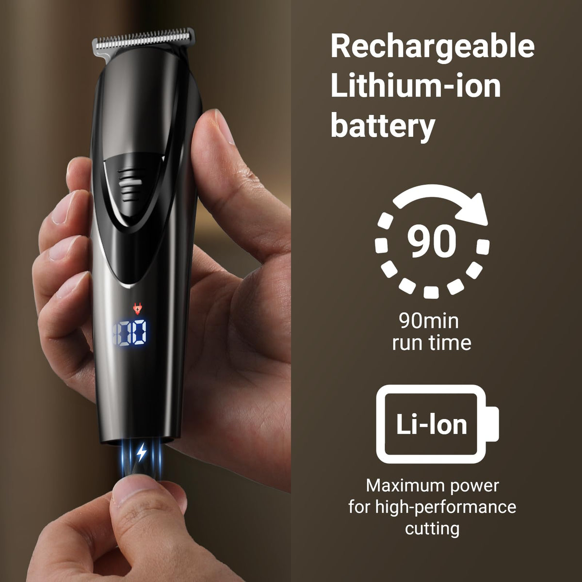 SHPAVVER ETHUP waterproof trimmer in shower setting