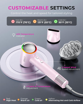 SHRATE hair dryer demonstrating low noise operation