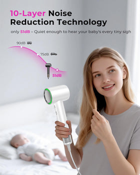 SHRATE hair dryer lightweight design on table