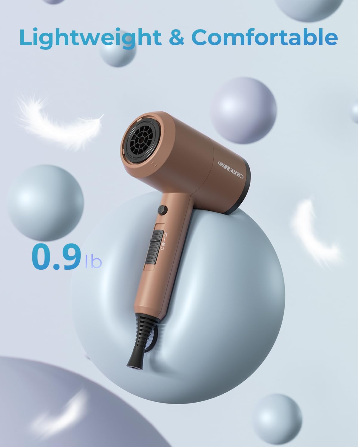 SHRATE Ionic Hair Dryer compact design for travel