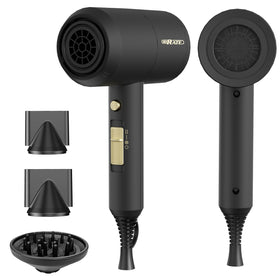 SHRATE Ionic Hair Dryer front view with diffuser attachment