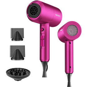 SHRATE Ionic Hair Dryer front view with diffuser attachment