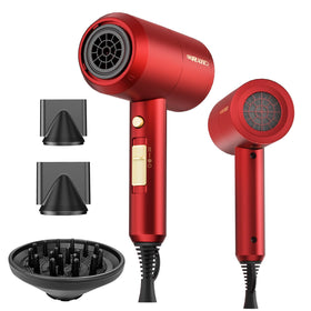 SHRATE Ionic Hair Dryer front view with diffuser attachment