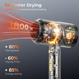SHRATE Ionic Hair Dryer side view showcasing compact design