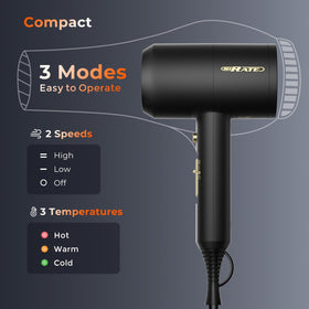 SHRATE Ionic Hair Dryer with all attachments laid out