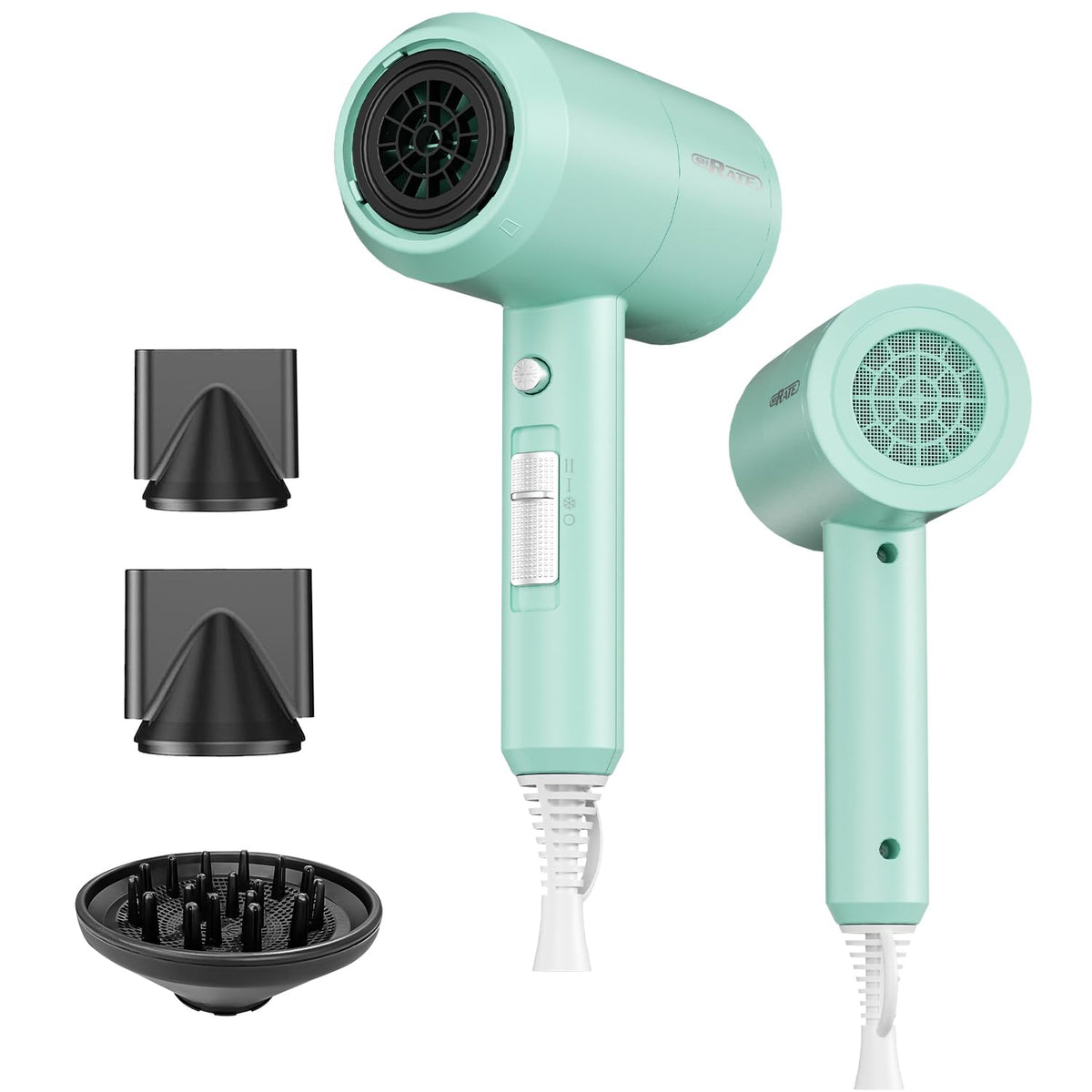 SHRATE Ionic Hair Dryer with diffuser front view