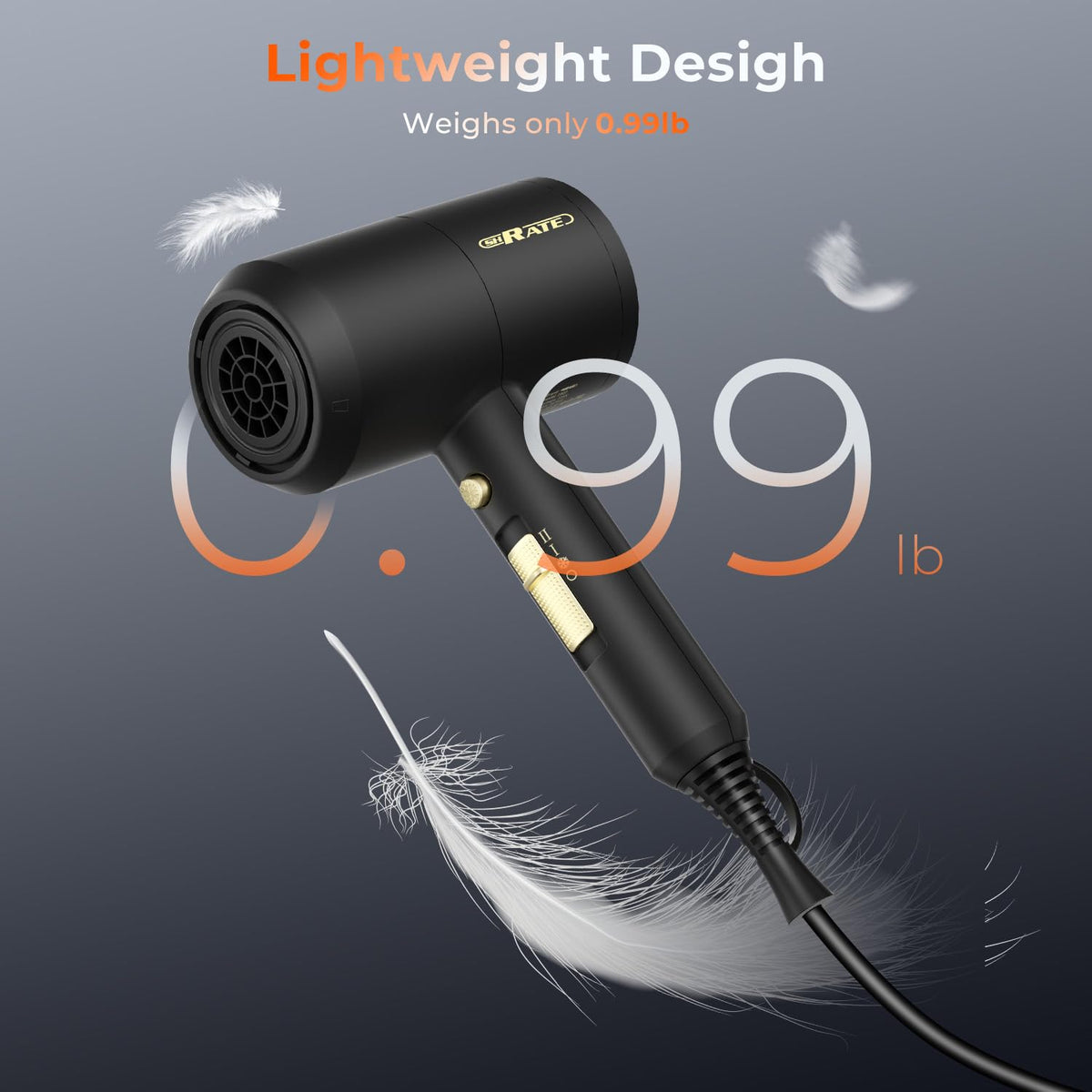 SHRATE Ionic Hair Dryer with smooth nozzle for sleek hair