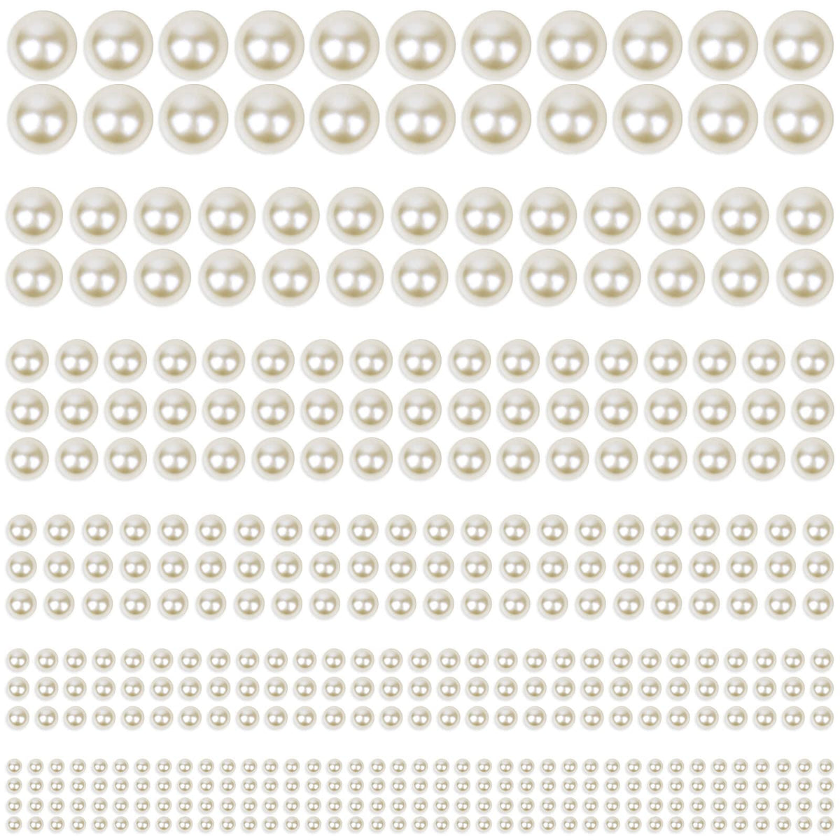 shynek self adhesive pearl stickers assorted sizes front view