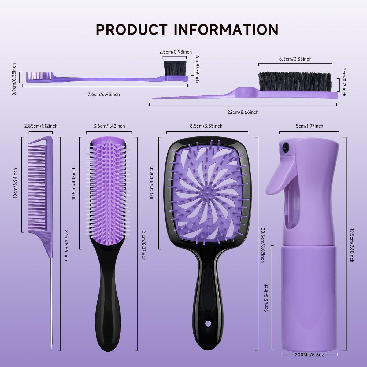 Side comb and 9-row comb from FlyLanyards set