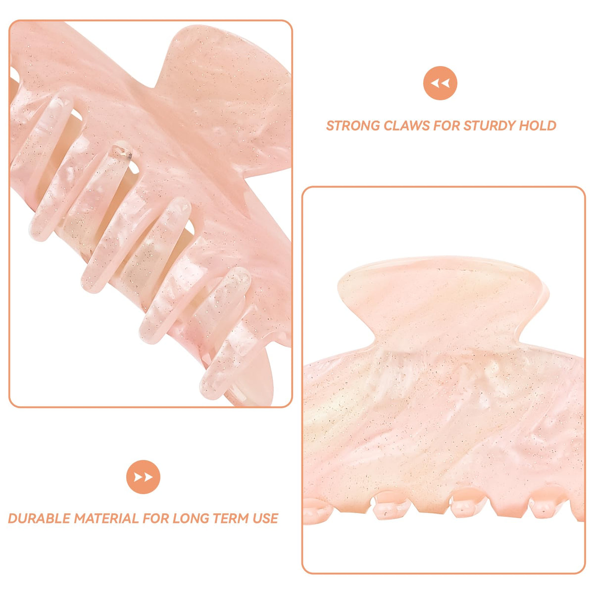 Side view of ACO-UINT Hair Claw Clip in use