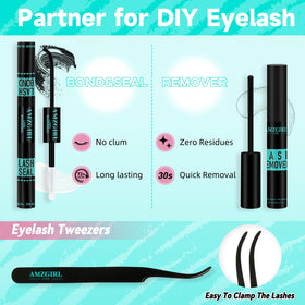 Side view of AMZGIRL LASH Glitter Lash Clusters Kit