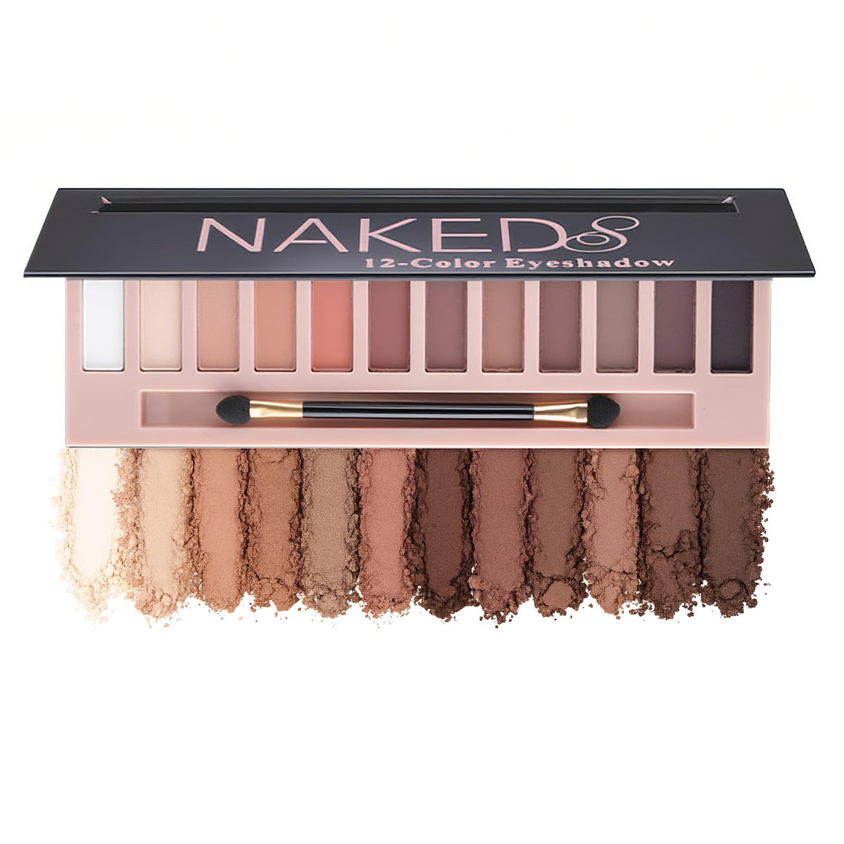 Side view of BOLOPER 12 Colors Eyeshadow Palette packaging