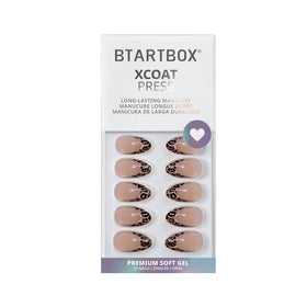 Side view of BTArtbox Wild Cheetah Press On Nails showcasing natural look