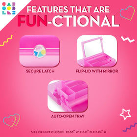 Side view of Caboodles On-The-Go Girl Makeup Box