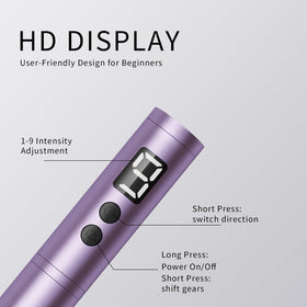 Side view of CBVCBV nail drill in purple color