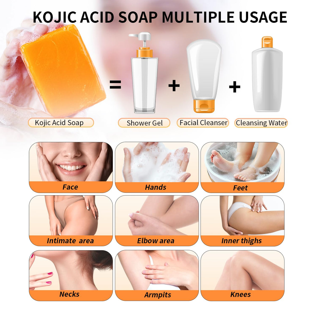 side view of ceedoo Kojic Acid Soap bar