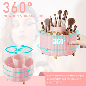 Side view of Diesisa Makeup Brush Holder showing compartments