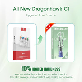 Side view of Dragonhawk Classic C1 Tattoo Needle Cartridge
