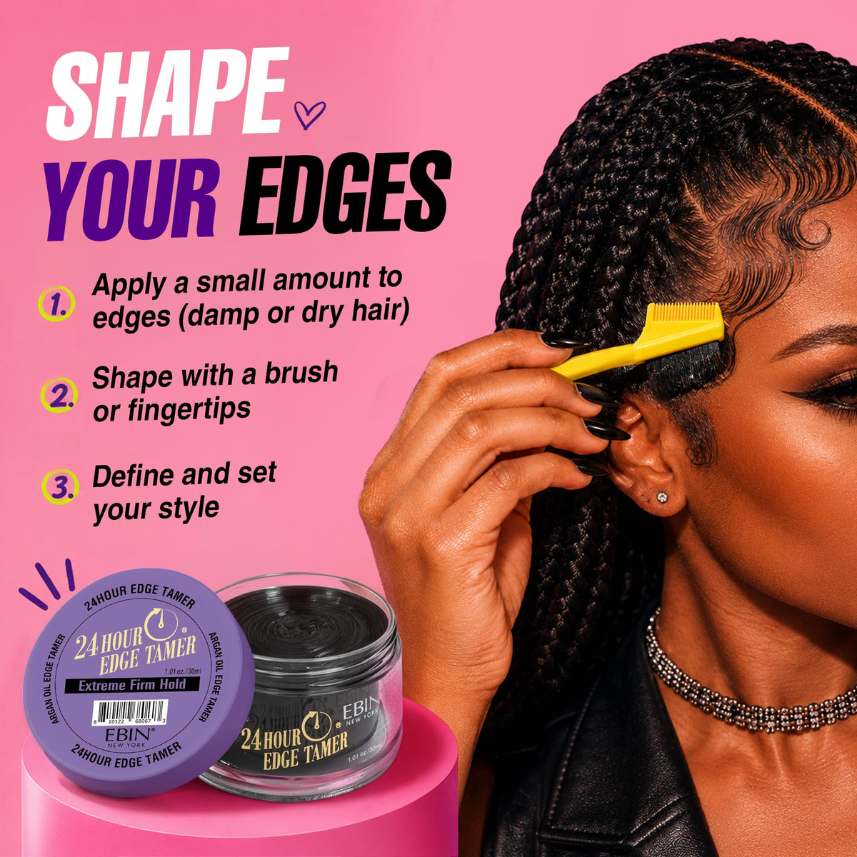 Side view of EBIN NEW YORK Edge Tamer container