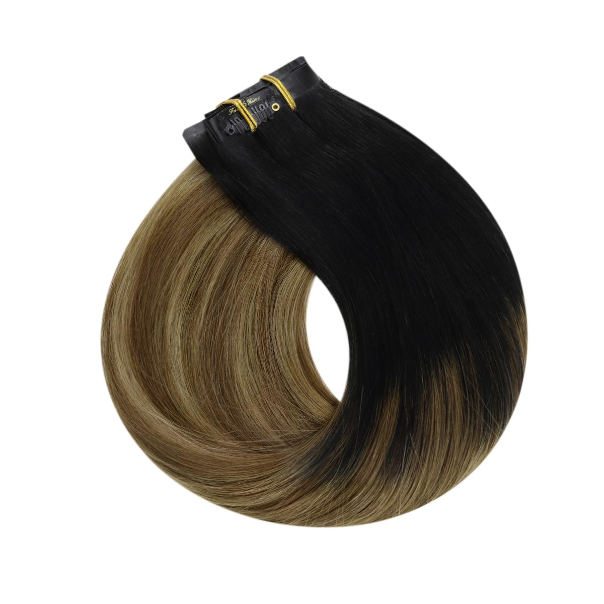 Side view of Full Shine Clip-in Hair Extensions