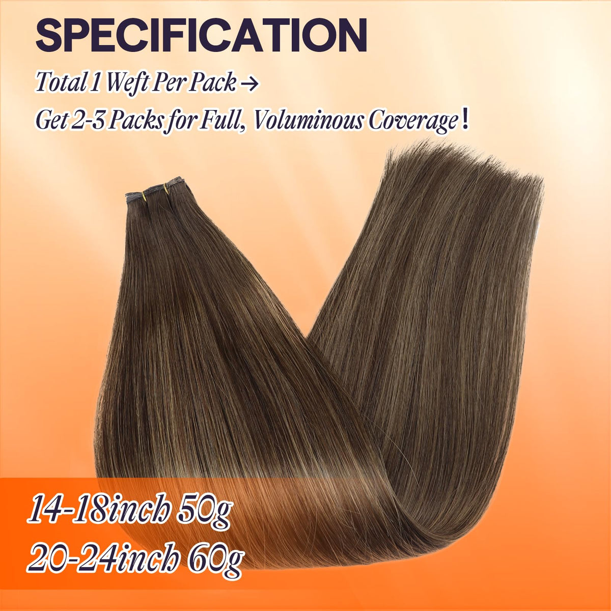 Side view of Full Shine Genius Weft Hair Extensions in use