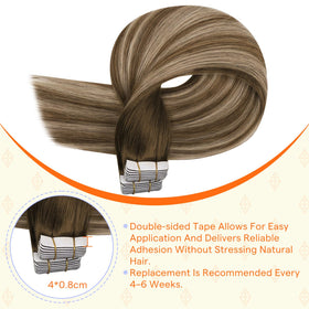 Side view of Full Shine Tape in Hair Extensions